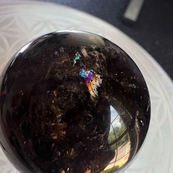 Smoky Quartz Crystal Sphere Marble(#1) - Picture 6 of 13